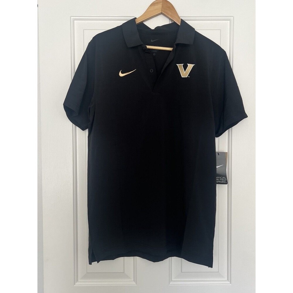 Nike Vanderbilt Commodores On Field Polo Shirt Black Size Small NWT